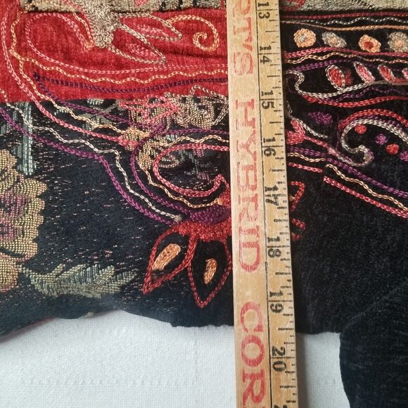 Vtg Alex Kim Jacket Womens Petite Large Patchwork Art to Wear Tapestry Blazer - Picture 7 of 10